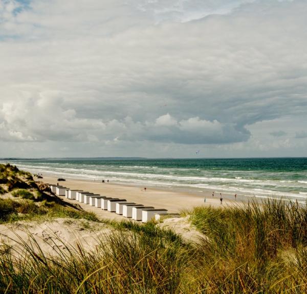 Løkken, bathing houses at the beach
